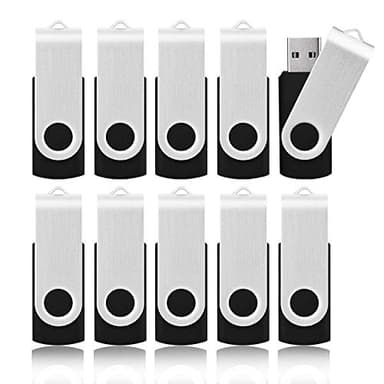 KOOTION Pendrive 8GB 2.0 Chiavette USB 10 Pezzi Chiavetta USB 8 Giga Chiave USB, Set 10 Unità Penna USB Pennetta USB (Nero)