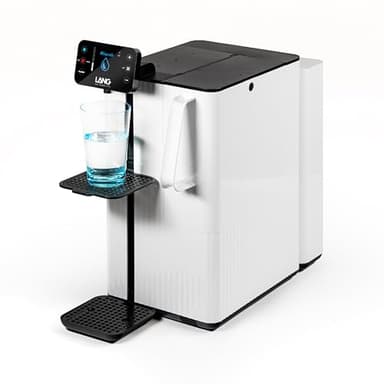LANGWATER - Depuratore Acqua Domestico Portatile - Osmosi Inversa e Mineralizzazione - Senza Installazione - Erogatore di Acqua Calda - Senza Microplastiche - Da Banco - Minerali non Inclus