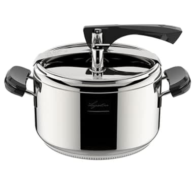 Lagostina Pentola a Pressione La Classica Lagofusion, Pentola a Pressione Ø 22 cm, Capacità 5L, con Cestello, Ricettario ed Ecodose, Manici in Bakelite, Valvola a Peso e Fondo Lagofusion