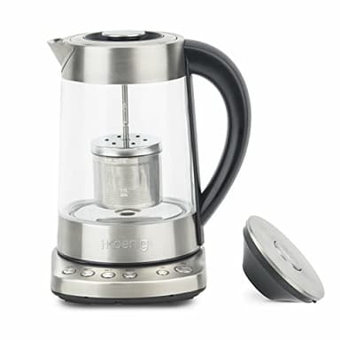 H.Koenig TI700 Teiera Automatica, 2400 W, 7 Cups, Acciaio Inossidabile, Trasparente