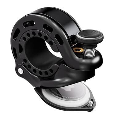 RAVEMEN Q2 Campanello per Bici Compatibile con AirTag, 110db Supporto per Localizzatore Bici Nascosto Antifurto GPS, Campanello per Bicicletta Adatto per Manubri da 22,2-31,8 mm