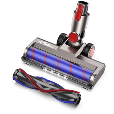 Spazzola Compatibile con Dyson V7 V8 V10 V11 V15 per Aspirapolvere, Spazzola di Ricambio che Ruota di 180° e si Adatta a Un'ampia Gamma di Pavimenti, con 4 Testine LED e 2 Rulli di Ricambio