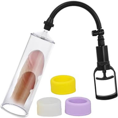 Pompa Pene Trasparente ⌀6.5cm Allunga Pene Lunghezza penis pump 21,5cm Pompa per Pene vacuum device professionale pene ingrandimento pene TPR facile da usare per avere pene duro cresce pene FOPS P02