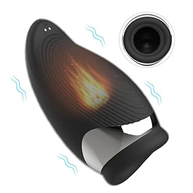 LIJIFENG Mǎssǎggiǎtore Mǎsturbatore Con 9 Modalità Di Vibrǎzione E Riscaldare Fino a 42°C, Maschile Mǎsturbazione Realistico Giocattoli Vǎginali in 3D Fatto Morbido Rimovibile