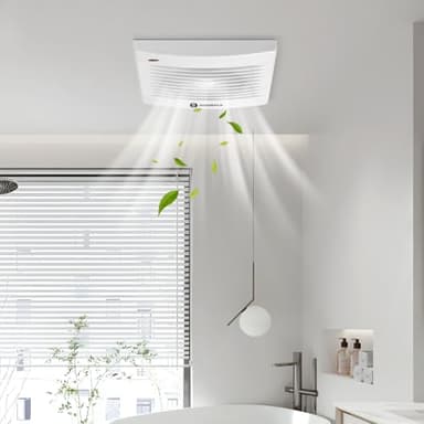 Aigostar Aspiratore da Bagno Ø 120 mm, Ventilatore da Bagno con valvola di ritorno, Ventilazione estrazione Ultra silenzioso, 14W, Funzionamento Silenzioso, Per cucina, WC, Bagno