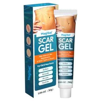 Gel Per Cicatrici In Silicone, Crema Cicatrice in Silicone, Gel Per Crema Per Cicatrici, ideale per cicatrici, ulcere, lacerazioni, screpolature, abrasioni e dermatiti (20g)