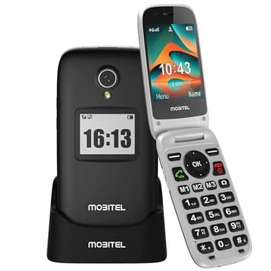 Mobitel 8010 Telefono cellulare senior con grande pulsante per anziani 4G SIM Free sbloccato pulsante di emergenza SOS 1400 mAh standby lungo | altoparlante forte, facile da usare USB tipo C dock di