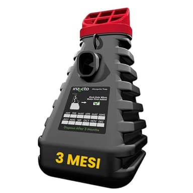 Mosquito Trap – Nuova Trappola Antizanzare con Larvicida Zanzare e Adulticida – Efficace 3 Mesi – Insetticida Anti Zanzare Giardino Uso Esterno - ORMA - 1 pz