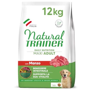 Natural Trainer Maxi Cibo per Cani Adulti con Manzo - 12kg
