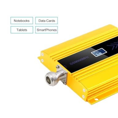 Agwuoetr Amplificatore di Segnale per Telefoni Cellulari Mini gsm 900 MHz con Ripetitore di Segnale Booster e Display LCD Ripetitore di Segnale 2G 3G 4G Metallo Spina EU