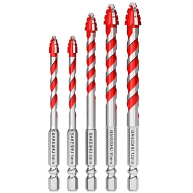 Eccentriche,punte trapano muro,punte per gres porcellanato,punte in carburo di tungsteno per piastrelle,vetro,quarzo,porcellana,cemento,ceramica,mattoni,granito,marmo,plastica(6,6,8,10,12mm)