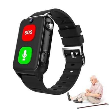 Allarme Caduta Per Anziani, Braccialetto Per Chiamate Di Emergenza, Con Fotocamera, Pulsante SOS Di Soccorso, Posizionamento Preciso, Cardiofrequenzimetro, Per Pazienti Affetti Da Alzheimer E Autismo