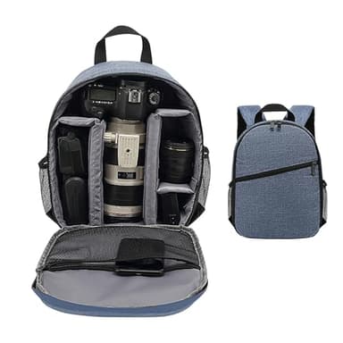 Zaino per borsa fotografica,Borsa per fotocamera DSLR grande impermeabile con doppia tracolla - Zaino DSLR, zaino da viaggio per fotocamera, custodia fotografica per fotocamere reflex DSLR, obiettivi,