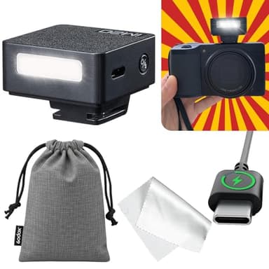 Godox iM20 Mini Flash, Flash Manuale per Fotocamera, 5 Livelli di Uscita, 440 Lampi a Piena Potenza, Ricarica USB-C, Compatibile con Ricoh GR III, GR III X, Canon Sony Nikon Pentax Panasonic Olympus