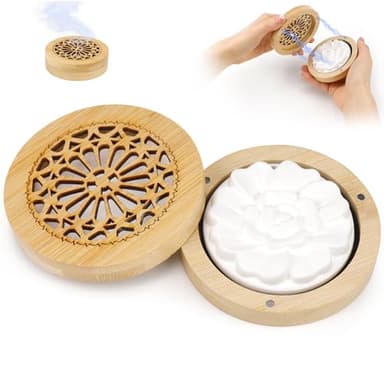 Diffusore di Oli Essenziali Pietra Diffusore Olio Essenziale Diffusore Oli Essenziali Piccolo Con Scatola di Profumo di Legno per Soggiorno Bagno Auto Camera da Letto