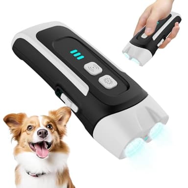 Ultrasuoni per Cani, Dispositivo Antiabbaio ,3 Livelli Regolabile Frequenza Dispositivo Controllo Antiabbaio, 33 Piedi Ultrasuoni Deterrente Anti-Abbaio per Cani Antiabbaio per Interni ed Esterni