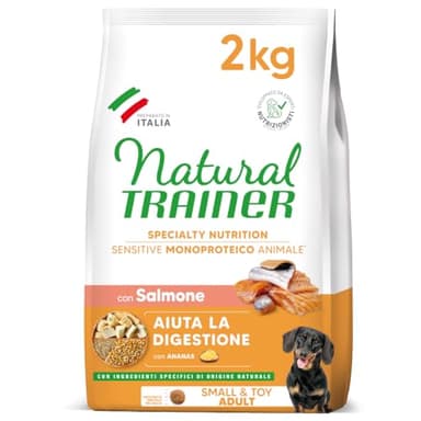 Natural Trainer Sensitive No Gluten Cibo per Cani Puppy&Junior con Salmone - 2kg