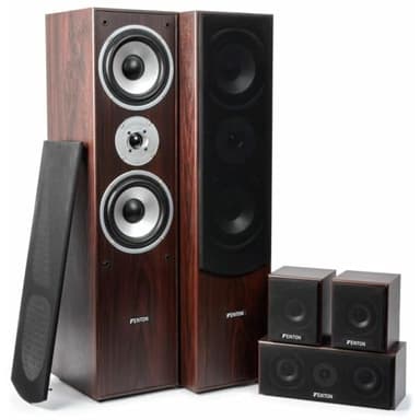 Fenton HF5W Home Cinema 5.0 - Noce 335 Watt, Confezione da 5 altoparlanti Home Cinema, ideale per film e musica