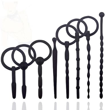 8 Tubo da massaggio in silicone per principianti maschi (nero)