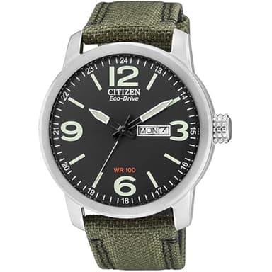 Citizen BM8470-11EE Orologio da polso da Uomo, Cinturino in Nylon, colore Verde [Germania]