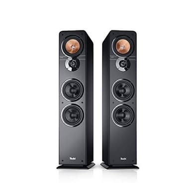 Teufel Ultima 40 - Altoparlanti HiFi Stereo da Pavimento, Coppia di diffusori hi-fi da pavimento di alta classe, sistema a 3 vie, bass reflex, musica, sonorizzazione di film, giochi - nero