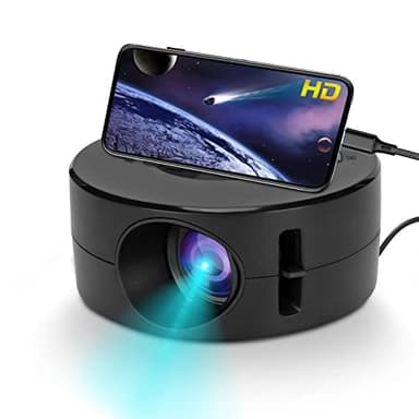 Mini Videoproiettore, Proiettore LED Portatile con Telefono Stesso Schermo per Tablet Smartphone, Proiettore Cinematografico Home Theater per Bambini per Bambini, Supporto