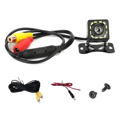 Telecamera di Retromarcia con Visione Notturna Super 12 LED,telecamera posteriore auto IP67 Impermeabile, 170° Grandangolare, Telecamera Posteriore per Auto per Sicurezza e Parcheggio