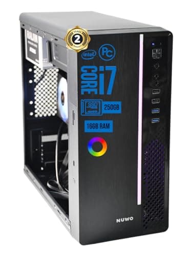Pc Fisso i7 intel core Cpu fino a 3.90ghz, 16gb Ram, Ssd da 250gb, Wifi Incluso, Windows 11 Pro, Office 2019, Computer PC Desktop completo per ufficio,casa pronto all'uso