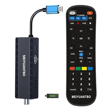 Decoder Digitale Terrestre 2025，Decoder DVB-T2，HD 1080P H.265 HEVC Principale10-Bit, Supporto IPTV/USB WiFi/DLNA/PVR/Multimedia [Telecomando 2-in-1 con controllo TV]