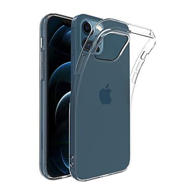Captor Cover Trasparente per Apple iPhone 12/12 Pro, Custodia TPU in Silicone Flessibile Morbida e Sottile, Protezione Fotocamera di Alta Qualità con Bordo Rialzato per Schermo e Fotocamera
