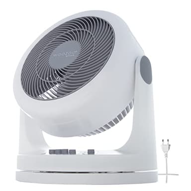 Iris Ohyama Woozoo, 33m², Ventilatore da Tavolo, Ventilatore da Scrivania, Bianco, Oscillazione, Silenzioso, Portatile, per Camera da Letto, Soggiorno, Raffreddamento, Potente, PCF-HM23