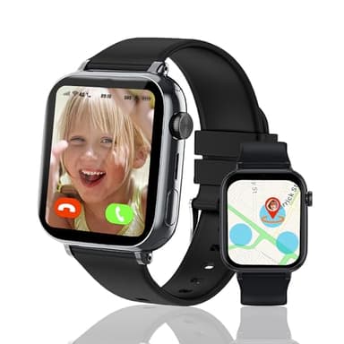 Ruopoem 4G Smartwatch Bambini, Orologio GPS Bambino con Videochiamate SIM Chat Vocale SOS Sveglia Giochi Modalità Scuola IP68 Impermeabile, Smartwatch per Bambini Regalo per Ragazzo Ragazza Studenti