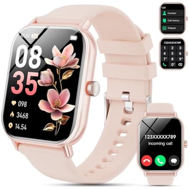 Haulvean Smartwatch Uomo Donna,1.85''HD Smartwatch con Effettua/Risposta Chiamate,110+ Sportive,24/7 Frequenza Cardiaca Sonno SpO2 Monitor,Impermeabile IP68 Fitness Tracker per Android iOS