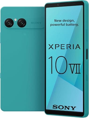 Sony Xperia 10 VII - 6,1" OLED 19,5:9 da 120 Hz, lunga durata della batteria - batteria da 5.000 mAh, tre lunghezze focali, audio da 3,5 mm, Android 15, IP65/68, Dual SIM ibrida, turchese