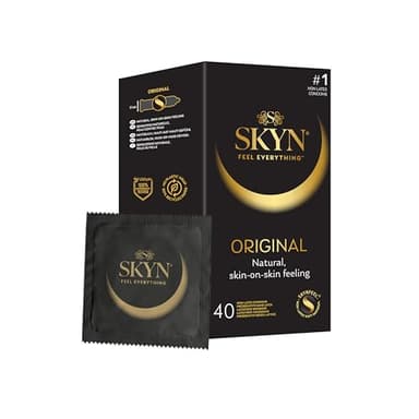 SKYN Original, (40 pezzi) preservativi ultramorbidi senza lattice, compatibile con i nostri lubrificanti