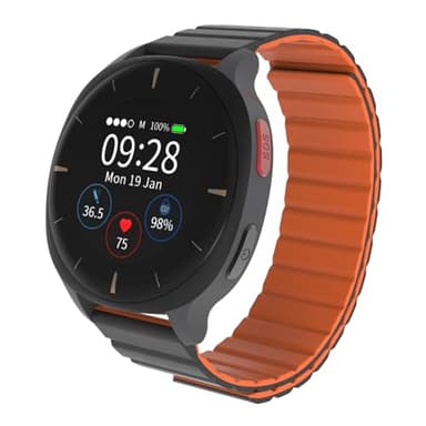 Audar E2 Monitor Salute Smartwatch, Bracciale Salvavita Anziani per Cardiofrequenzimetro,Pressione Sanguigna,SpO2,Temperatura, Cadut,Allarme SOS GPS,Dati Tramite Piattaforma Cloud IoT,IP67(10 Giorni)