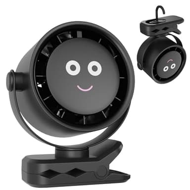 Ventilatore Portatile USB con Clip - 5 Velocità Ventilatore Tavolo Silenzioso Con Schermo LED,4000mAh Batteria Ricaricabile,Rotazione a 720° Mini Fans,Ventola Potente per Camera/Ufficio/Campeggio