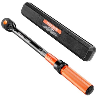 VEVOR Chiave Dinamometrica Clic, 10-170 lbf-ft e 13,6-230,5 N.m Chiave Dinamometriche Bidirezionali con Doppia Scala di Misura, 72 Denti, con Custodia per Trasporto, per Riparazione di Automobili