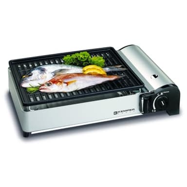 Kemper Barbecue A Cartuccia Gas, 1,9 KW, Piastra da 27x34 cm