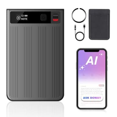 Registratore Vocale IA Qoosea, 64GB con Trascrizione ChatGPT-4.0 e Mappa Mentale, Controllo App per Riunioni, Lezioni, Chiamate, Doppia Modalità di Registrazione, Servizio AI Gratis 1 Anno