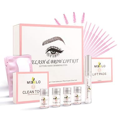 Kit Laminazione Ciglia, Scdom Lash Lift Kit e Laminazione Sopracciglia Kit Lifting Sicuro Per Sopracciglia e Ciglia, Bellezza Include Cuscinetti Per Gli Occhi, Cuscinetti di Sollevamento e Accessori