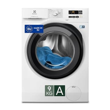 Electrolux EW6FA19G Lavatrice A Carica Frontale, 9 Kg, SensiCare, Time Manager, Programma Hygiene/Rapido, Motore Inverter+, Prosense, 847x597x636 mm, Colore Bianco, Classe A
