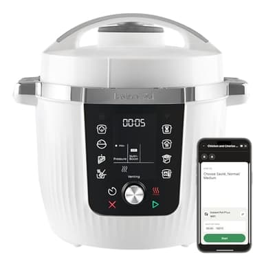 Instant Pot Pro multicooker 10 in 1 da 5,7 l – bianco, pentola a pressione, casseruola, cuoci riso, casseruola, yogurt, scaldavivande sottovuoto, cottura a vapore, NutriBoost, lavabile in