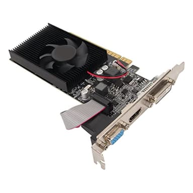 GT610 Scheda Grafica DDR3 da 1 GB, Scheda Video per PC da Gioco con Interfaccia Multimediale HD Porta VGA DVI PCI Express X16 Scheda Video per PC da Gioco a 2,0,64 Bit Scheda