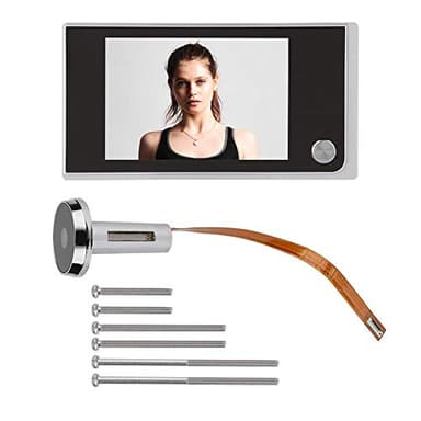 LetCart Videocamera di sicurezza - 3.5" LCD digitale 120 Gradi Peephole Viewer Telecamera per il Monitoraggio Visivo della Foto Elettronica Cat Eye