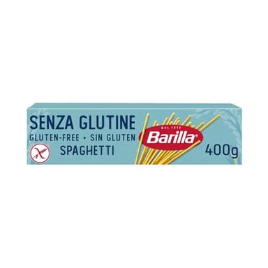 Barilla Pasta Spaghetti N.5 senza Glutine, Pasta Lunga di Mais Bianco, Mais Giallo e Riso Integrale, 400g