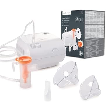 Nuvita 5023 Aerosol a Pistone per Terapia Respiratoria Efficace - Nuova Versione del Modello 5020, Alte Prestazioni, Basso Rumore, Compatibilità con Tutti i Medicinali