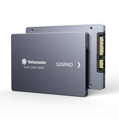 Yottamaster S25PRO SSD 512GB SATA III 6Gb/s 2.5" Unità a Stato Solido, Memoria Flash 3D NAND, 200TBW, Velocità fino a 500MB/s, Aggiornamento SSD per PC Desktop e Laptop