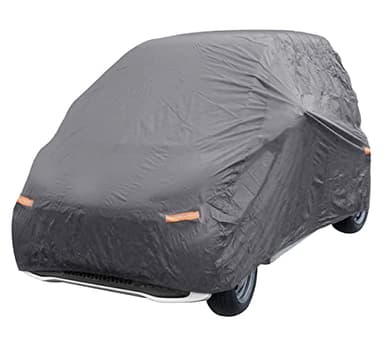 Auto Accessori Lupex - Telo copriauto sagomato impermeabile, resistente alle intemperie, compatibile per Smart 450 e 451, in tessuto Peva 100g e felpato dentro, colore grigio, da esterno e interno