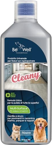 PHURE Detergente Concentrato per Robot Lavapavimenti e Aspirazione con Igienizzante Multisurface 1000ml pulizia senza aloni e sostenibile Adatto a tutti i Robot (Senza profumo)